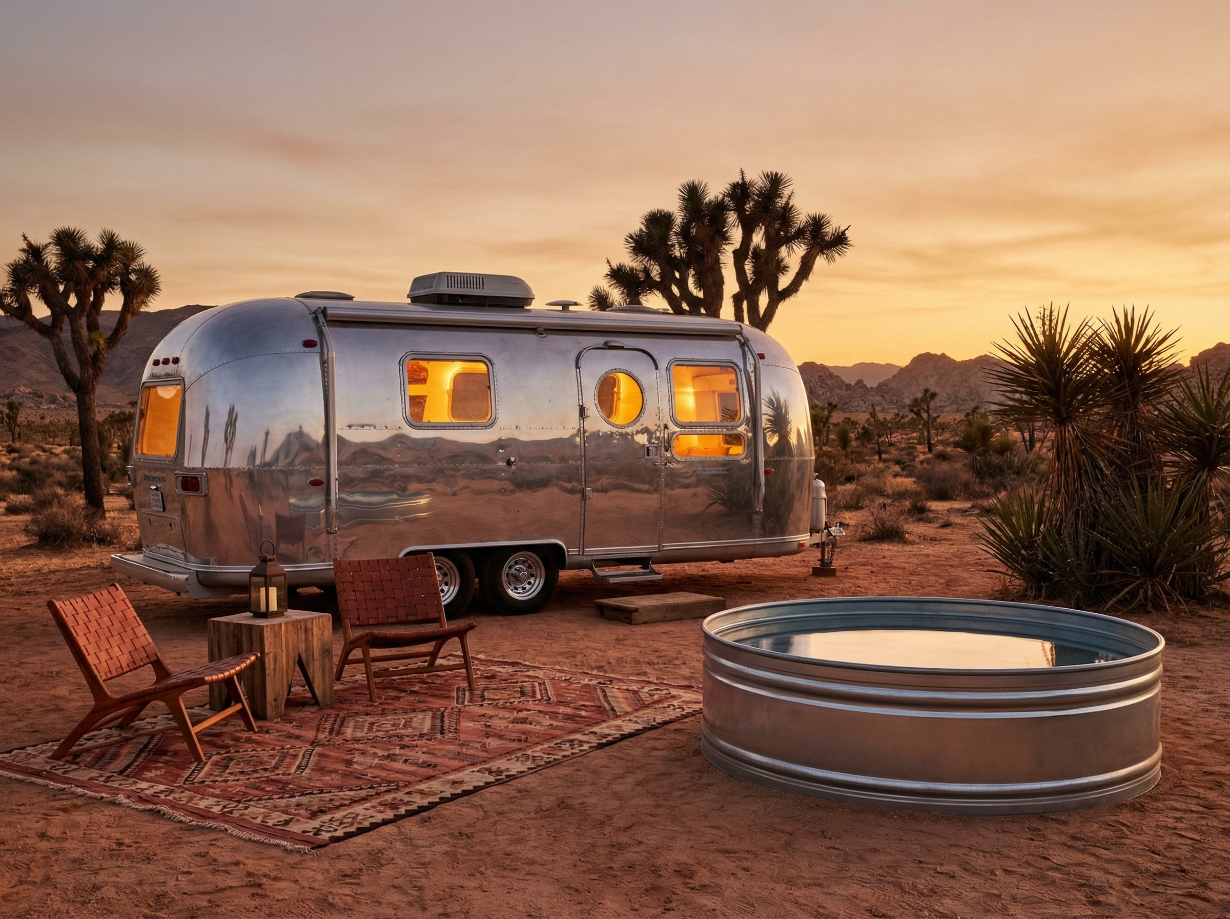 Airstream in Joshua Tree desert